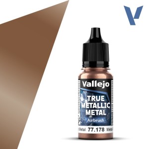 TRUE METALLIC METAL, Metal Oxidado, AIRBRUSH. Marca Vallejo. Ref: 77178, 77.178.