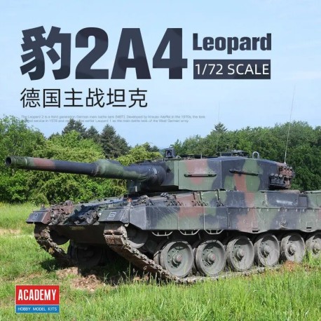 Tanque German Army Leopard 2A4 (ca.1980s-2000s). Escala 1:72. Marca Academy. Ref: 13428.