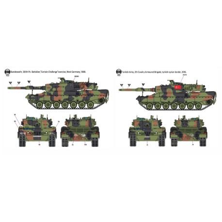 Tanque German Army Leopard 2A4 (ca.1980s-2000s). Escala 1:72. Marca Academy. Ref: 13428.