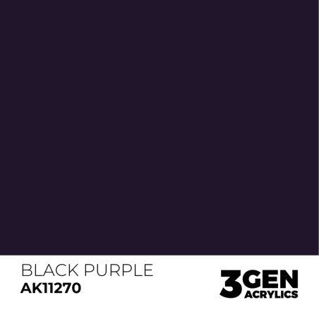 Acrílicos de 3rd Generación, BLACK PURPLE – COLOR PUNCH. Bote 17 ml. Marca Ak-Interactive. Ref: Ak11270.