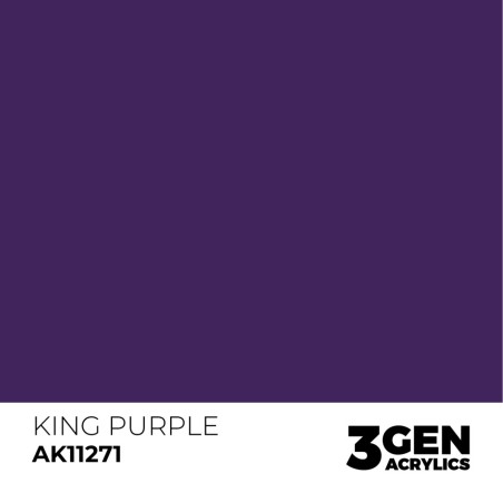 Acrílicos de 3rd Generación, KING PURPLE – COLOR PUNCH. Bote 17 ml. Marca Ak-Interactive. Ref: Ak11271.