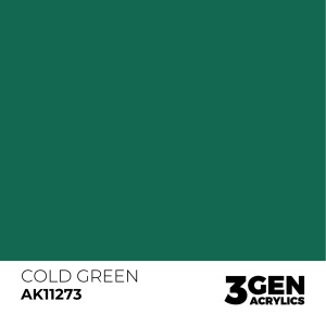 Acrílicos de 3rd Generación, COLD GREEN – COLOR PUNCH. Bote 17 ml. Marca Ak-Interactive. Ref: Ak11273.
