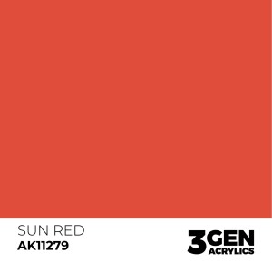 Acrílicos de 3rd Generación, SUN RED – COLOR PUNCH. Bote 17 ml. Marca Ak-Interactive. Ref: Ak11279.