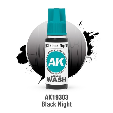 ACRYLIC WASH, OBSIDIAN HOLT. Bote 17 ml. Marca Ak-Interactive. Ref: Ak19302.