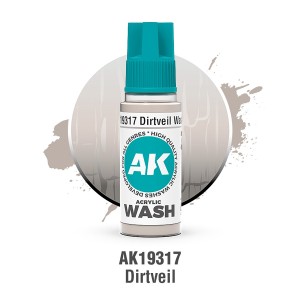 ACRYLIC WASH, DIRTVEIL. Bote 17 ml. Marca Ak-Interactive. Ref: Ak19317.
