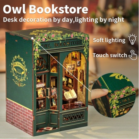 Book Nook Librería "Owl Bookstore", 88pz. Marca CUTEBEE. Ref: SD02.