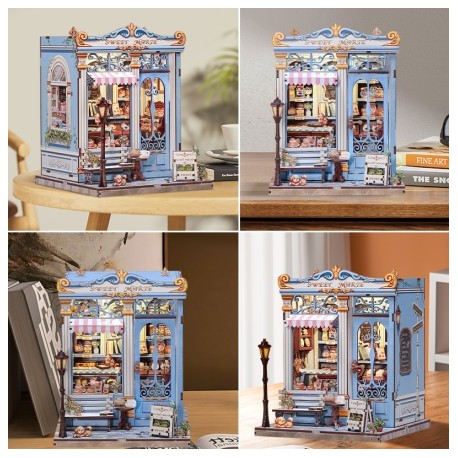 Miniature House Pastelería "Sweet Marie", 242pz. Marca CUTEBEE. Ref: CWGC207.