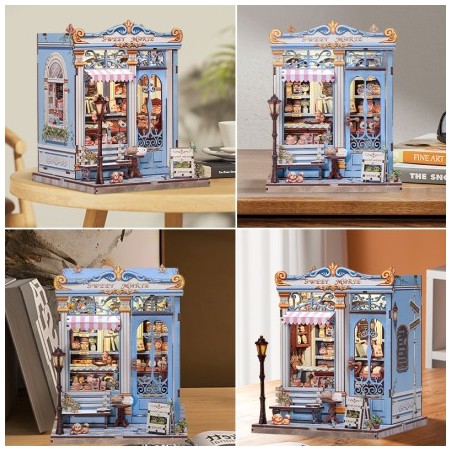 Miniature House Pastelería "Sweet Marie", 242pz. Marca CUTEBEE. Ref: CWGC207.