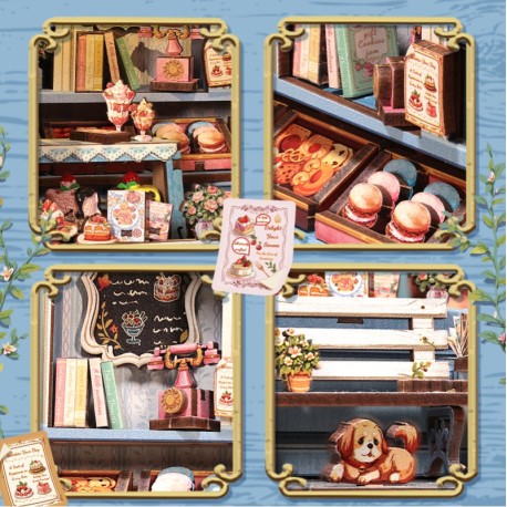 Miniature House Pastelería "Sweet Marie", 242pz. Marca CUTEBEE. Ref: CWGC207.