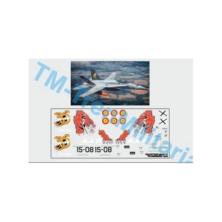 Calcas Avión Caza F18 "15-08", decoración "gris ALA 15 "35º ANIVERSARIO"". Escala 1:48. Marca Trenmilitaria. Ref: 000_9160.