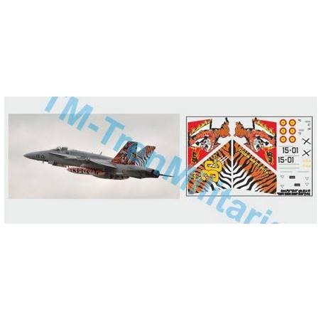 Calcas Avión Caza F18 "15-08", decoración "gris ALA 15 "35º ANIVERSARIO"". Escala 1:72. Marca Trenmilitaria. Ref: 000_9161.