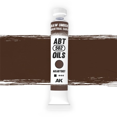 Oleo sombra natural/ Tierra industrial, Raw Umber/Industrial Earth. Marca Abteilung. Ref:AKABT007.