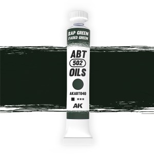 Oleo Verde descolorido/verde sabia, Sap Green/Faded Green. Marca Abteilung. Ref: AKABT040.