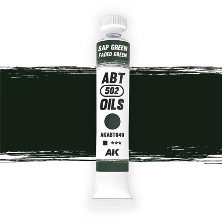 Oleo Verde descolorido/verde sabia, Sap Green/Faded Green. Marca Abteilung. Ref: AKABT040.