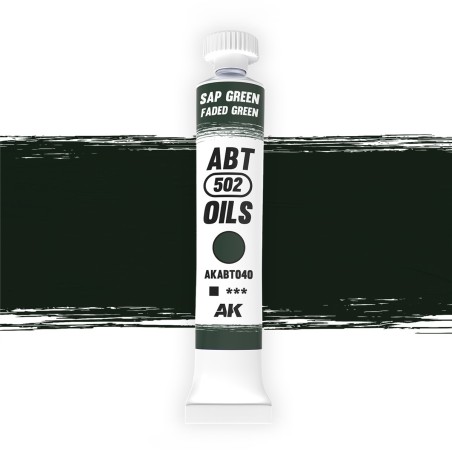 Oleo Verde descolorido/verde sabia, Sap Green/Faded Green. Marca Abteilung. Ref: AKABT040.