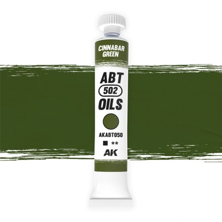 Oleo verde Cinabrio, Cinnabar Green. Marca Abteilung. Ref: AKABT050.