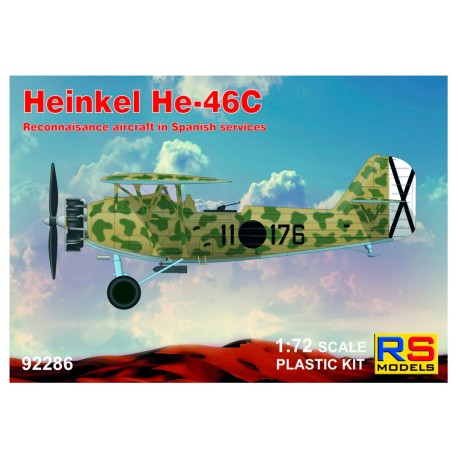 Avión Heinkel He-46 C Reconnaisance Aircraft in Spanish Services. Escala 1:72. Marca RSmodels. Ref: 92286.