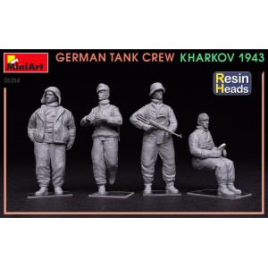 FIGURAS ALEMANES CARRISTAS,GERMAN TANK CREW. KHARKOV 1943. RESIN HEADS. Escala 1:35. Marca Miniart. Ref: 35354. 2