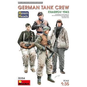 FIGURAS ALEMANES CARRISTAS,GERMAN TANK CREW. KHARKOV 1943. RESIN HEADS. Escala 1:35. Marca Miniart. Ref: 35354.