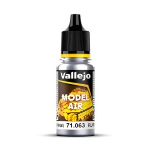 Acrilico Model Air Plata metalizada. Bote 17 ml. Marca Vallejo. Ref: 71.063, 71063.