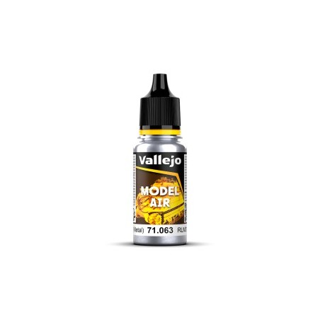 Acrilico Model Air Plata metalizada. Bote 17 ml. Marca Vallejo. Ref: 71.063, 71063.