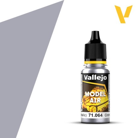 Acrilico Model Air Cromo Metalizado. Bote 17 ml. Marca Vallejo. Ref: 71.064.