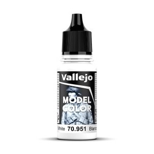 Acrilico Model Color, Blanco, ( 001 ). Bote 17 ml. Marca Vallejo. Ref: 70.951.