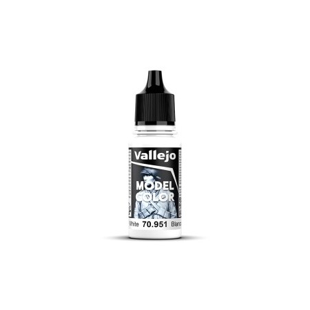 Acrilico Model Color, Blanco, ( 001 ). Bote 17 ml. Marca Vallejo. Ref: 70.951.
