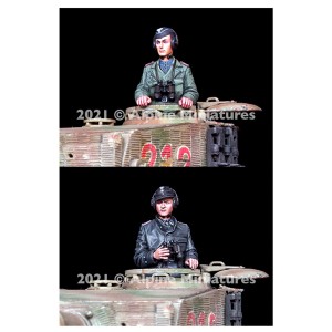 Figuras carristas WWII German Panzer Ace Set (2 figs). Escala 1:35. Marca Alpine MIniatures. Ref: 35292.