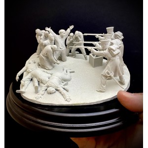 Goya «Los fusilamientos del 3 de Mayo», 13 figuras + base. 54mm. Marca Kilgore HD Miniature. Ref: GOYA. 2