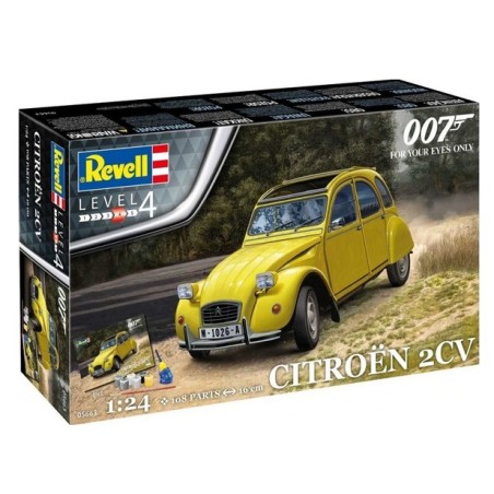 Coche Gift-Set James Bond ( 007 ) "For Your Eyes Only" Citroen 2 CV. Escala 1:24. Marca Italeri. Ref: 05663.
