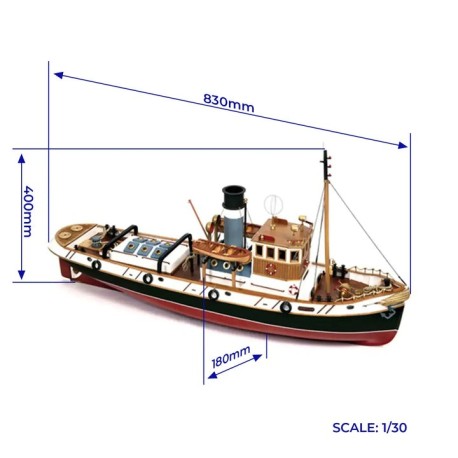 Maqueta Barco Ulises se puede hacer RC. Escala 1:30. Marca oCcre. Ref: 61001.