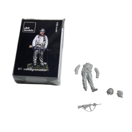 Figura en resina 3d," volksgreadier "por Phil models. Escala 1:35. Marca Phil models. Ref: 01.