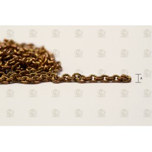 Cadena de latón tipo D mm.5 eslabón x 1 m. Marca Amati. Ref: 4360/06, 436006. 2