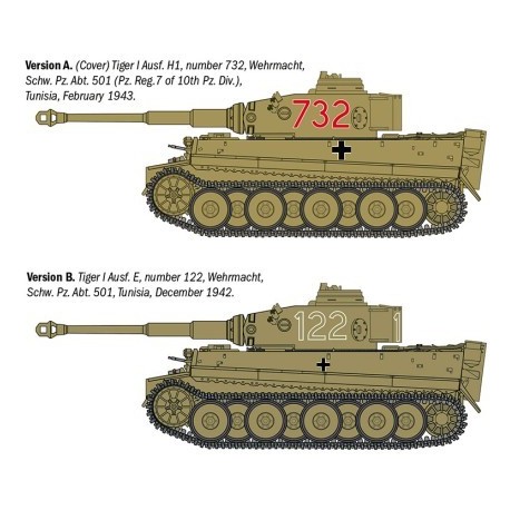 Tanque Pz. Kpfw. VI Tiger I Ausf. E (tp) Early Production. Escala 1:35. Marca Italeri. Ref: 6767.