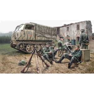 Vehiculo oruga STEYR RSO/01 con SOLDADOS ALEMANES. Escala 1:35. Marca Italeri. Ref: 6549.
