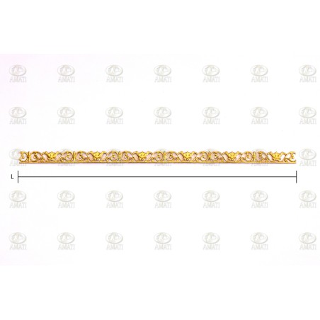 CENEFA DE LATON (E)  de 10 x 245 mm. 1ud. Marca Amati. Ref: 5500/05.