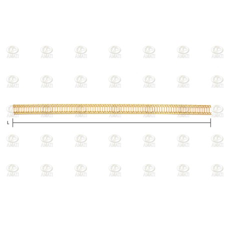CENEFA DE LATON ( F )  de 12 x 240 mm. 1ud. Marca Amati. Ref: 5500/06.