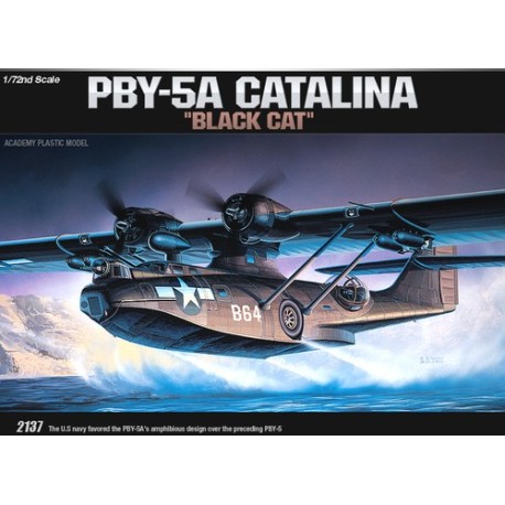 Hidroavión de rescate USN PBY-5A Catalina ( Black Cat ). Escala 1:72. Marca Academy. Ref: 12487.