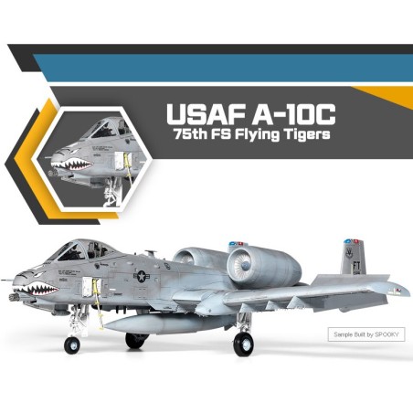 Avión de ataque USAF A-10C '75th FS Flying Tigers'. Escala 1:48. Marca Academy. Ref: 12348.