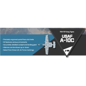 Avión de ataque USAF A-10C '75th FS Flying Tigers'. Escala 1:48. Marca Academy. Ref: 12348. 2
