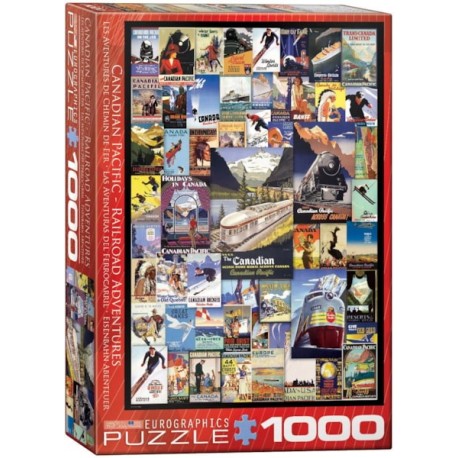 Puzzle Aventuras ferroviarias, 1000 pz. Marca Eurographics. Ref: 6000-0648.