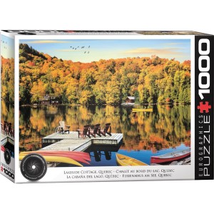 Puzzle Lakeside Cottage, Quebec 1000 pz. Marca Eurographics. Ref: 6000-5427.