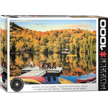Puzzle Lakeside Cottage, Quebec 1000 pz. Marca Eurographics. Ref: 6000-5427.