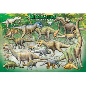 Puzzle Historia Natural de los Dinosaurios, 100 pz. +5 años. Marca Eurographics. Ref: 6100-0098.