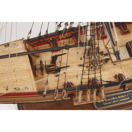 Kit barco modelismo naval HM BADGER 1777, NOVEDAD. Marca Amati. Ref: 130007, 1300/07.