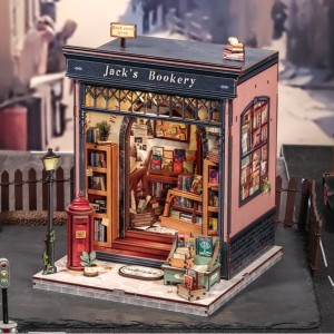 Ensamblar y fácil montaje Book Nook Librería "Jack's Bookery" con 330 pzs. Marca CUTEBEE. Ref: CWGA209. 2