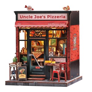 Book Nook Restaurante "Uncle Joe's Pizzeria" con Luz y pilas no incluidas, 236 pzs. Marca CUTEBEE. Ref: CWGC210. 2