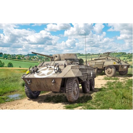 Tanque o Vehiculo para pintar y ensamblar M8 Greyhound / M20 Armored Utilikty car. Escala 1:72. Marca Italeri. Ref: 7087.