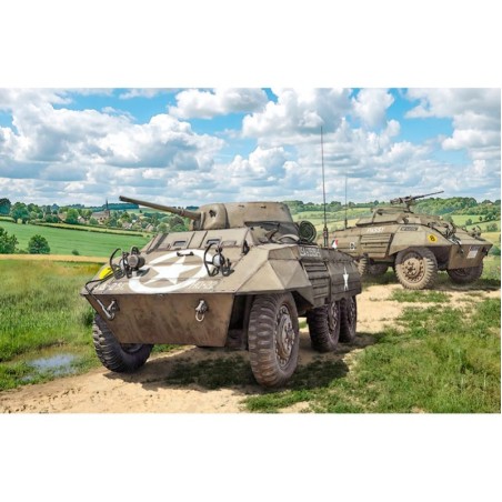 Tanque o Vehiculo para pintar y ensamblar M8 Greyhound / M20 Armored Utilikty car. Escala 1:72. Marca Italeri. Ref: 7087.